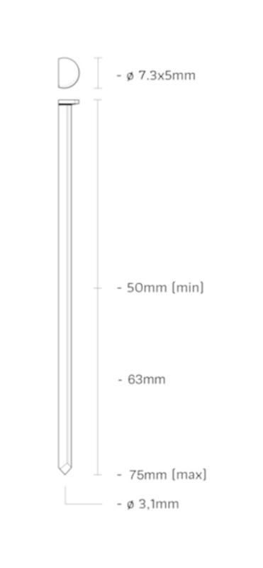 UNION CONSTRUCTIENAGEL 2.9X50 VERZ./GLAD DK50ANGF