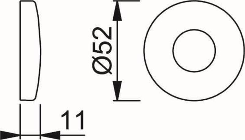 HOPPE LOSSE AFDEKKAP 19 RONDE ROZET ZWART F9714M