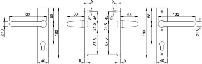 HOPPE DEURKRUKGARN.F1 138L/228RF-RW-OL 8X72 LS-DINRS