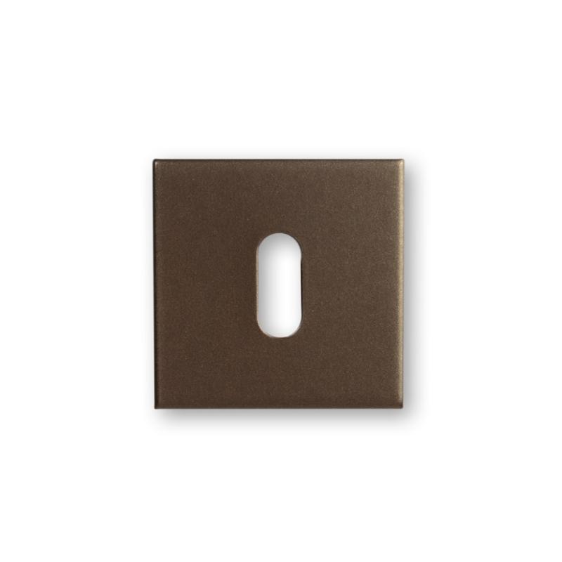 IVANA CILINDERPLAAT SET VIERKANT RVS BRONS 53X53MM