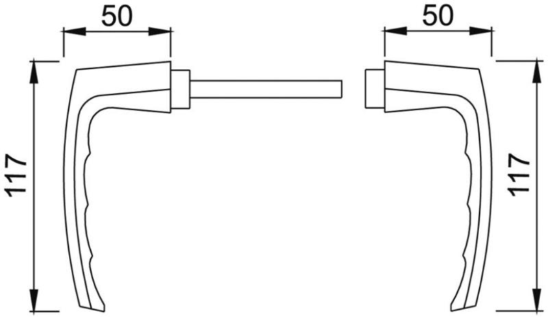 HOPPE DEURKRUKKEN F2 107V  BLOK MODEL