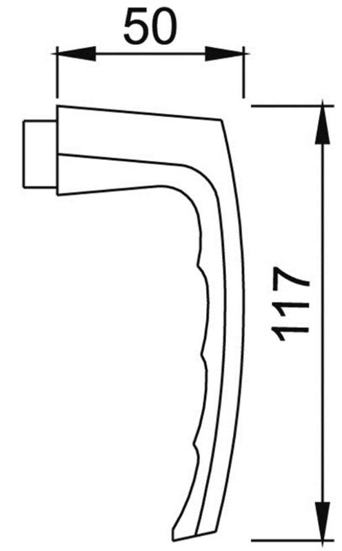 HOPPE DEURKRUK F1 GATDEEL 107V