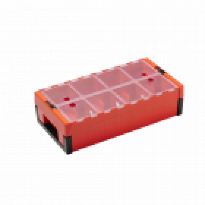 UITVULPLAATJESDISPENCER LEEG TRANS/ORANJE STAPELBAAR