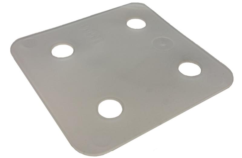 DRUK-STELPLATEN 70X70X 1MM Z.SLEUF TRANSP. ZAK A 480