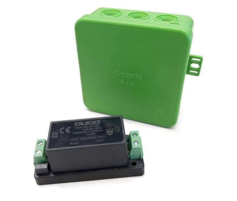 DUCO POWER SUPPLY 230VAC-24VDC/20W + BEHUIZING