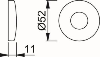 HOPPE LOSSE AFDEKKAP 19 RONDE ROZET ZWART F9714M