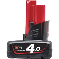 MILWAUKEE 12V 4.0AH ACCU RED LI-ION  M12B4