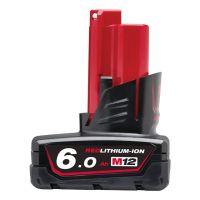 MILWAUKEE 12V 6.0AH ACCU RED LI-ION  M12B6