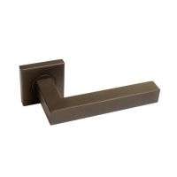 IVANA DEURKRUKSET BLOK OP VIERKANT ROZET RVS BRONS