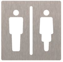 NECOSTEEL PICTOGRAM RVS 100X100 ZELFKL.MAN/VROUW 395