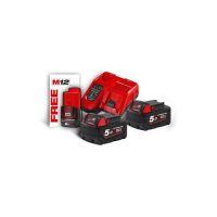 MILWAUKEE 18V 5.0AH 2X ACCU -1X LADER SET M18NRG502