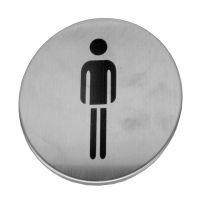NECOSTEEL PICTOGRAM RVS ROND 77MM ZELFK.MAN 392