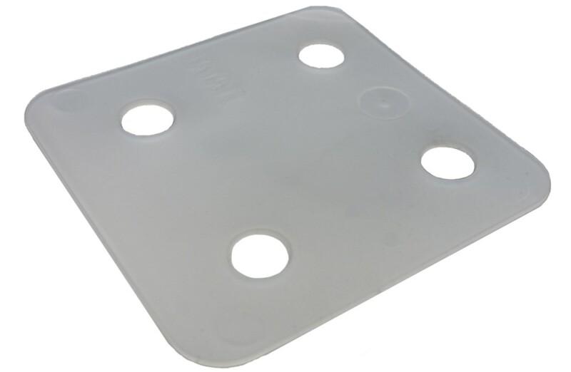 DRUK-STELPLATEN 70X70X 1MM Z.SLEUF TRANSP. ZAK A 480