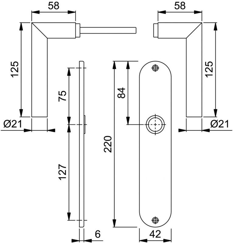 HOPPE RVS GARN F69 AMSTERDAM E1400Z/302 BLIND