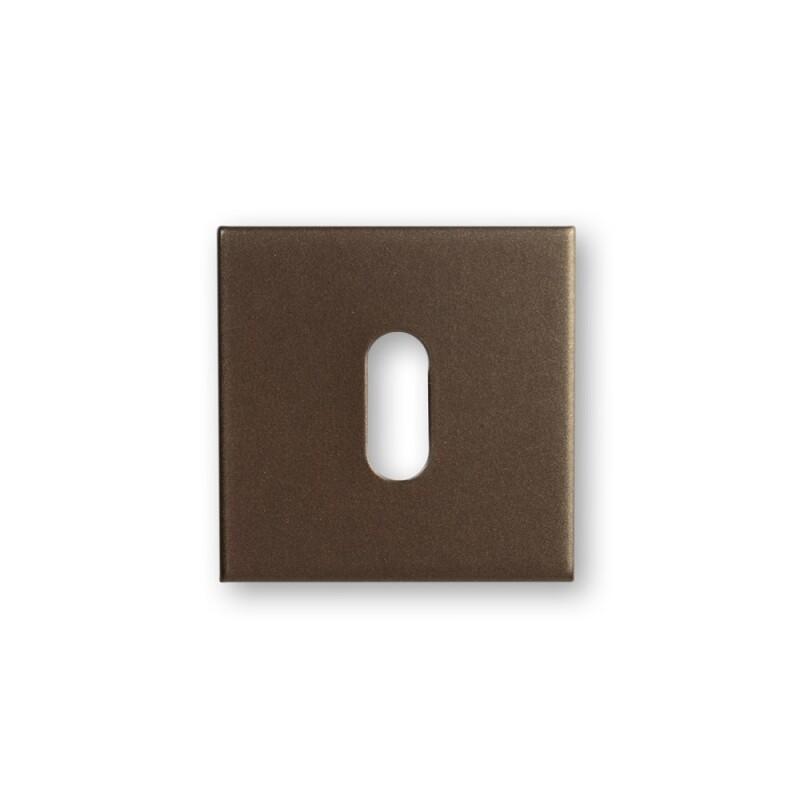 IVANA SLEUTELPLAAT SET VIERKANT RVS BRONS 53X53MM