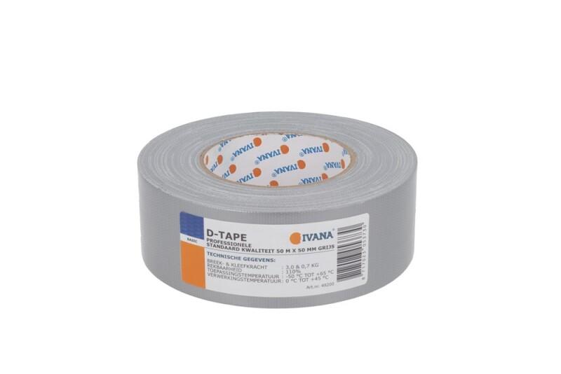 IVANA DUCT TAPE ZILVER  50MM X 50M