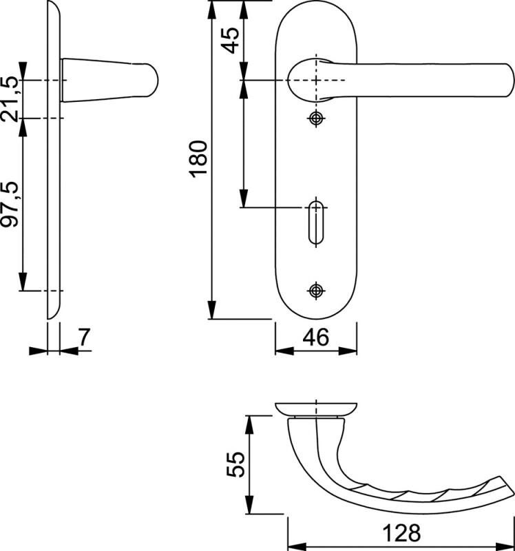 HOPPE KRUKGARN. F1 1710/273KP SLG 56MM SNELSTIFT