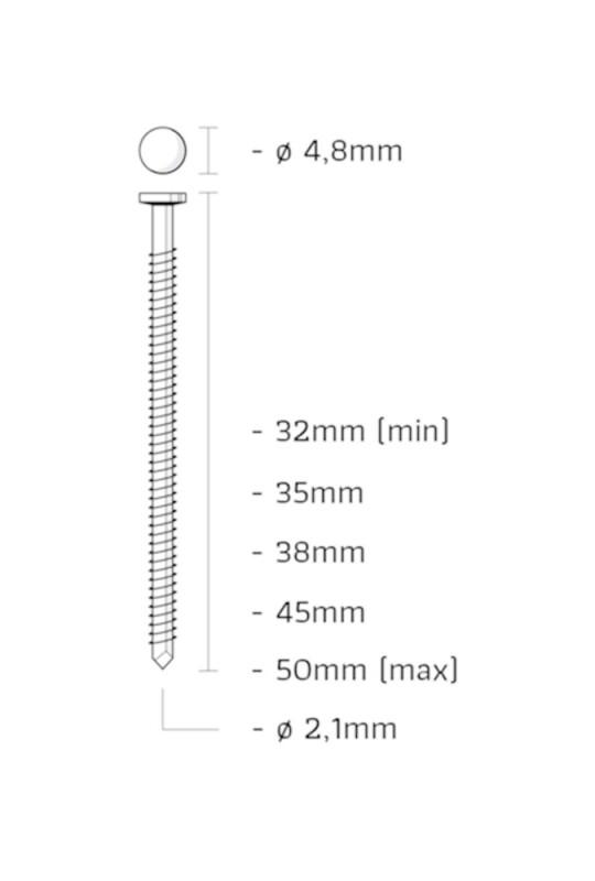 UNION COILNAGELS RING CON BLANK PK 2.1X50MM