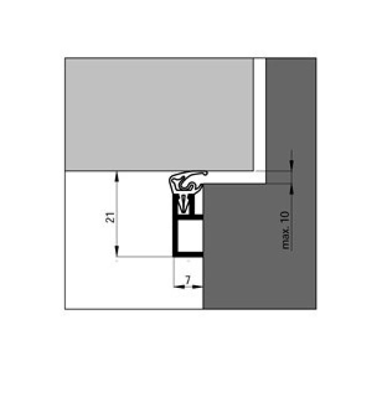 IVANA ALUM. TOCHTSTRIP GEANODISEERD ARP+      300CM