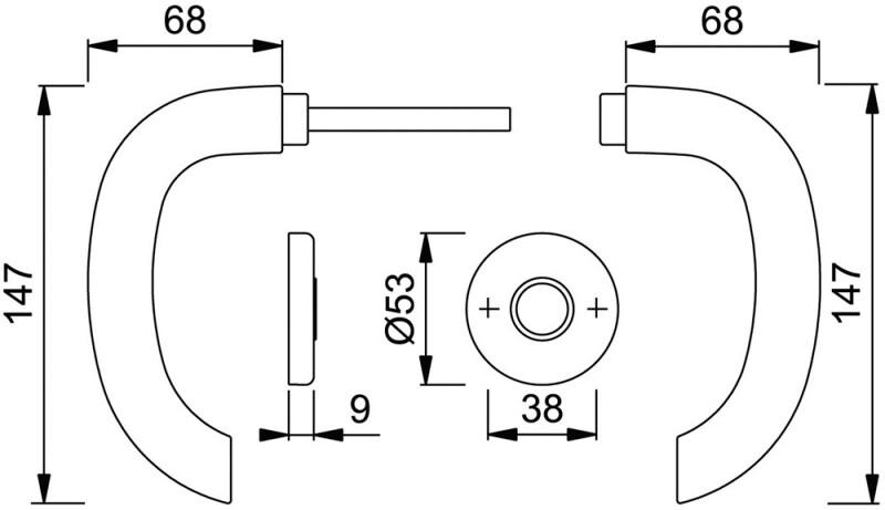 HOPPE GARN.MARSEILLE F1 1138/42KV BLIND DD37-42MM