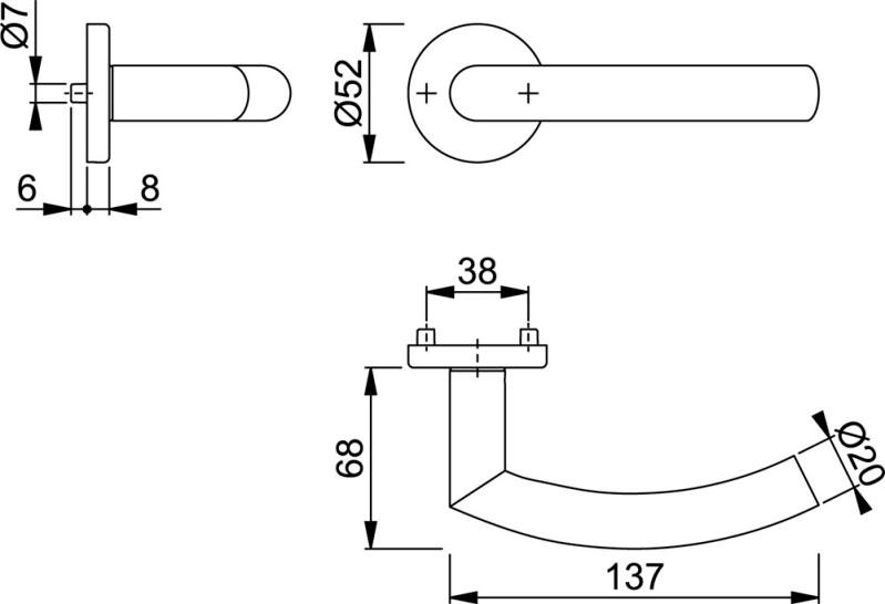 HOPPE RVS GARN F69 TRONDHEIM E1430Z/42KV LOOP