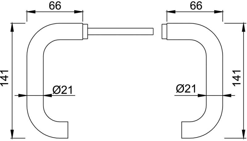 HOPPE RVS KRUK F69 E138Z PARIS GATDEEL SNELSTIFT
