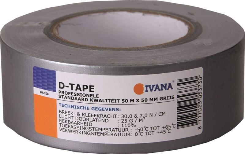 IVANA DUCT TAPE ZILVER  50MM X 50M