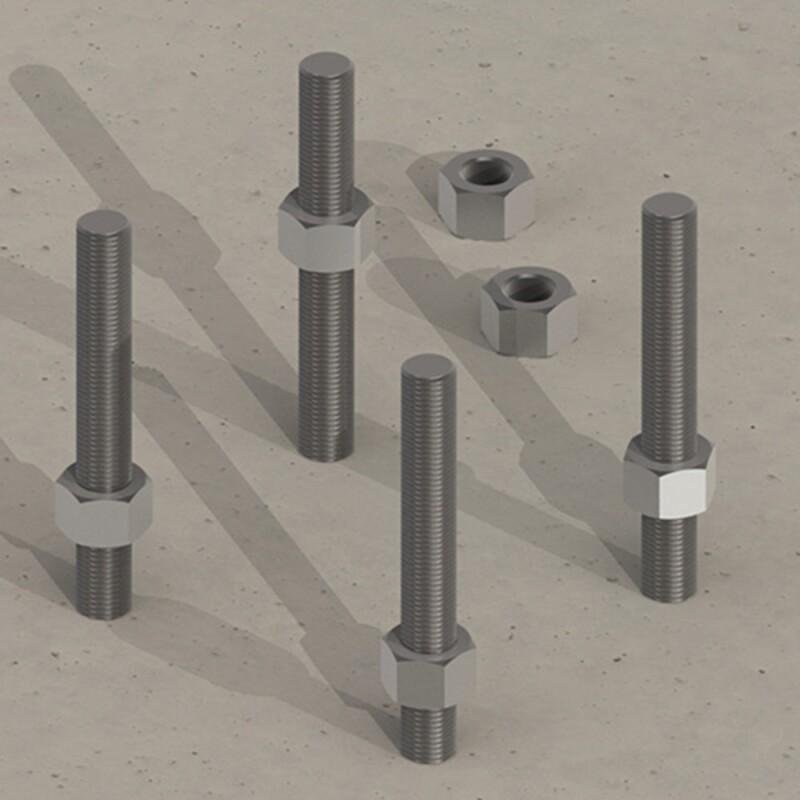MUURPLAATANKERS VERZINKT   Z/MOER      M12X300X50