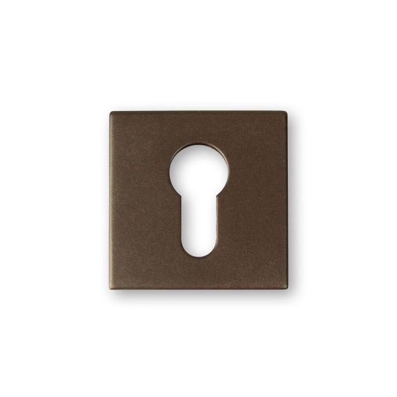 IVANA SLEUTELPLAAT SET VIERKANT RVS BRONS 53X53MM