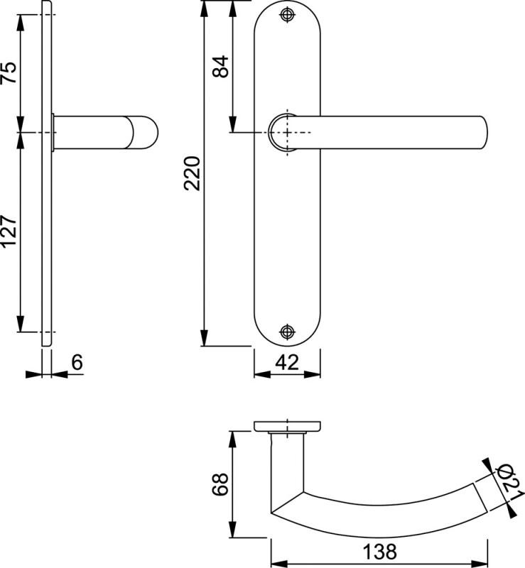 HOPPE RVS GARN F69 TRONDHEIM E1430Z/302 BLIND