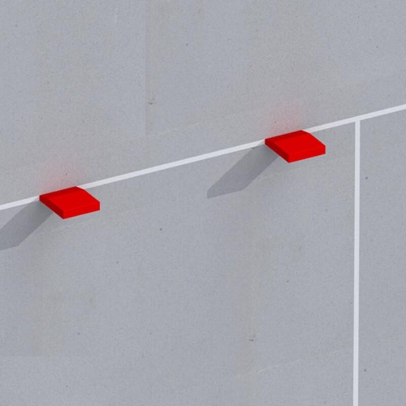 KUNSTSTOF STELWIG 40X23X5MM DS  A 450 ST ROOD KS