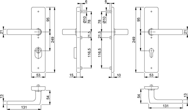 HOPPE RVS VH GARN F69 E1643Z/2222ZA/2210 PC 72