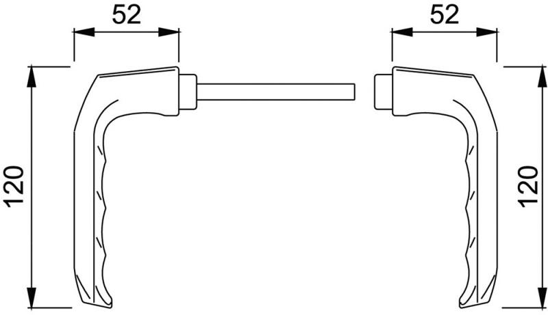 HOPPE DEURKRUK GATDEEL F2 113P BLOK LUX MODEL