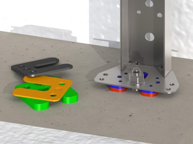 DRUK-STELPLATEN 70X70X 2MM M.SLEUF ORANJE  ZAK A 240